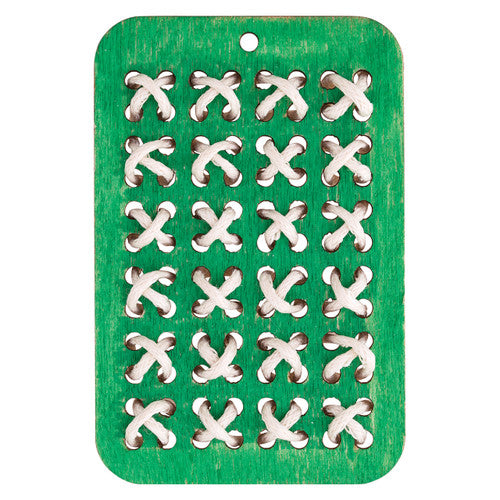 Creative School Supply Wooden Threading Shapes Assorted Pack of 30