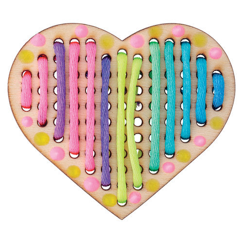 Creative School Supply Wooden Threading Shapes Assorted Pack of 30