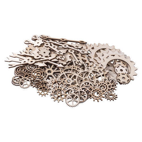 Creative School Supply Wooden Gears and Cogs Assorted Pack of 100