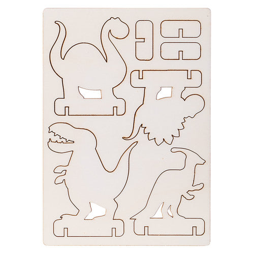 Creative School Supply Wooden Dinosaurs Pack of 8