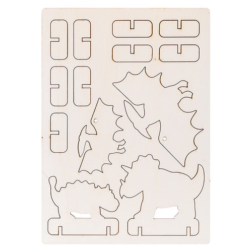 Creative School Supply Wooden Dinosaurs Pack of 8