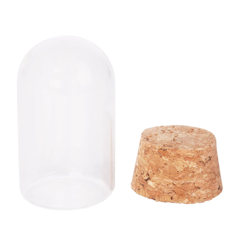 Zart Glass Mini Domes Pack of 10 Clear Glass with Natural Cork Base 50 x 30mm-2
