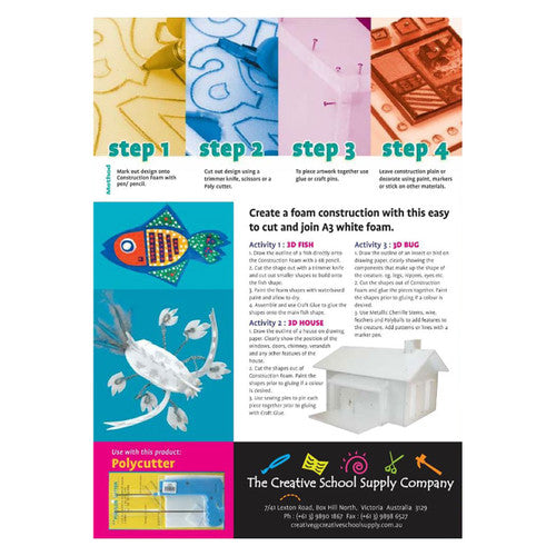 Creative School Supply Construction Foam A3 Pack of 10