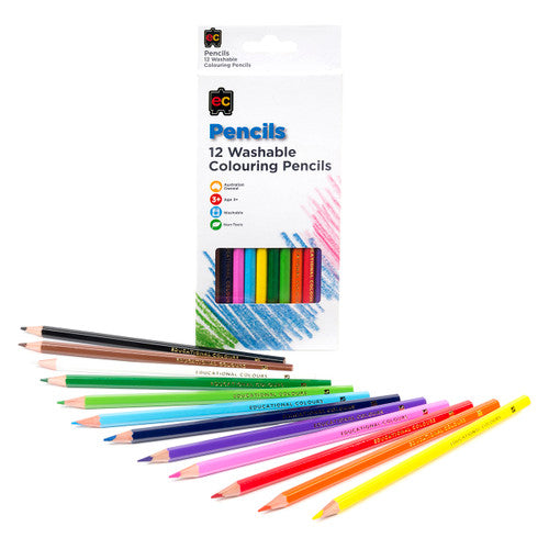 Educational Colours Washable Colouring Pencils Pack of 12