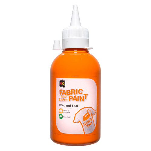 Educational Colours Fabric and Craft Paint 250ml Orange