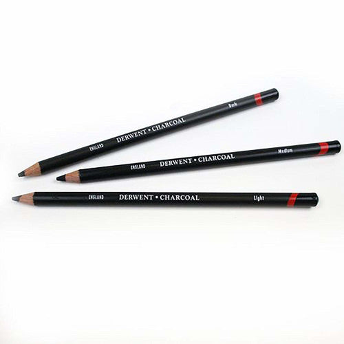 Derwent Charcoal Pencils Pack of 4 Box of 6