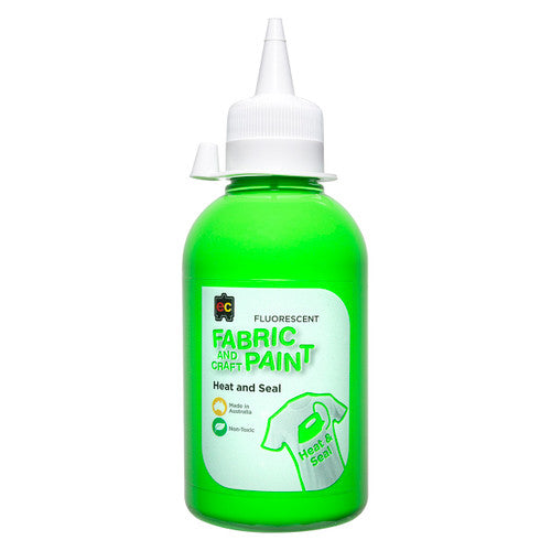 Educational Colours Fluorescent Fabric and Craft Paint 250ml Green