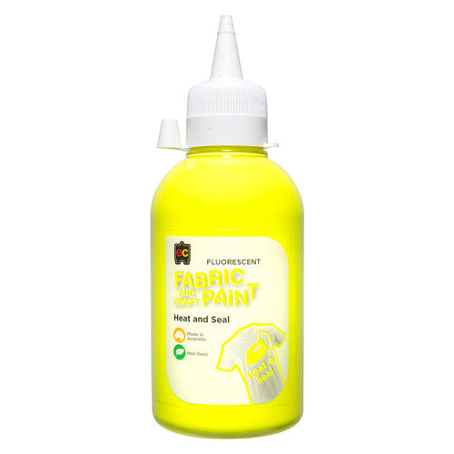 Educational Colours Fluorescent Fabric and Craft Paint 250ml Yellow