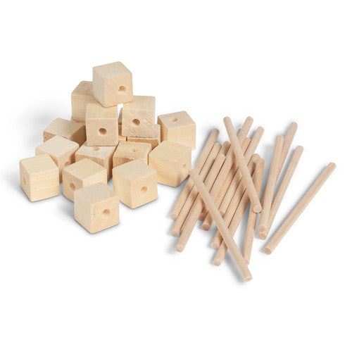 Educational Colours Natural Construct and Play Set Assorted Set of 300