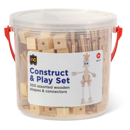 Educational Colours Natural Construct and Play Set Assorted Set of 300