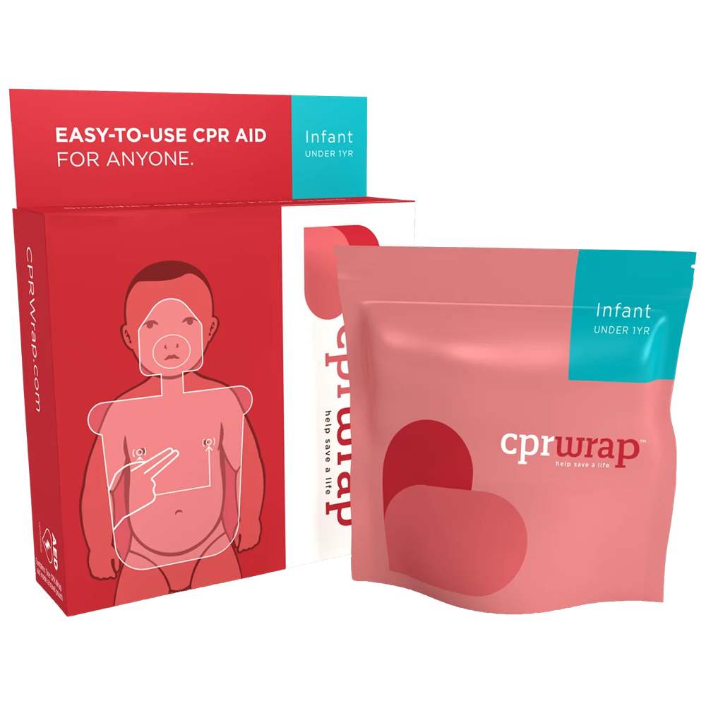CPRWRAP Infant CPR Aid single-use CPR reference card for infant cardiac arrest response