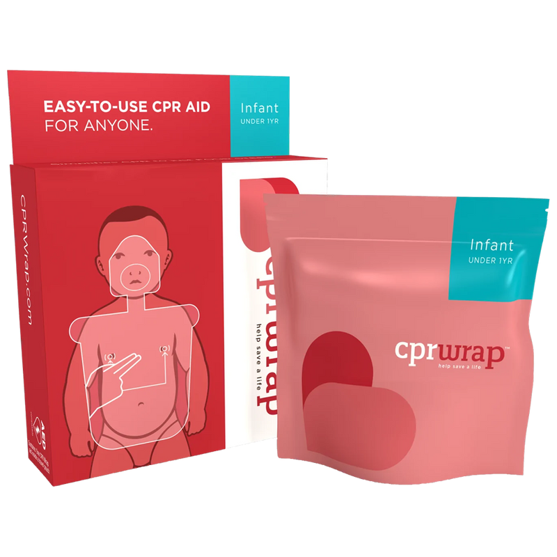 CPRWRAP Infant CPR Aid single-use CPR reference card for infant cardiac arrest response