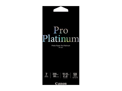 Canon PT1014X6-50 4x6 High Gloss Photographic Paper Pro Platinum 50 Pack