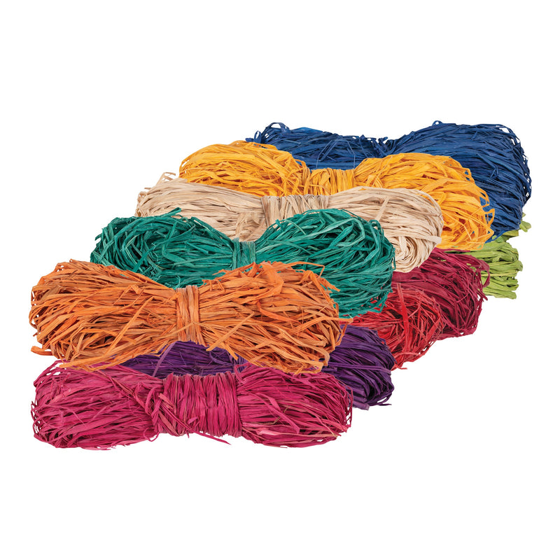 Zart Raffia Coloured 10 Colours 20 x 25g Bundles Madagascan Dyed-1