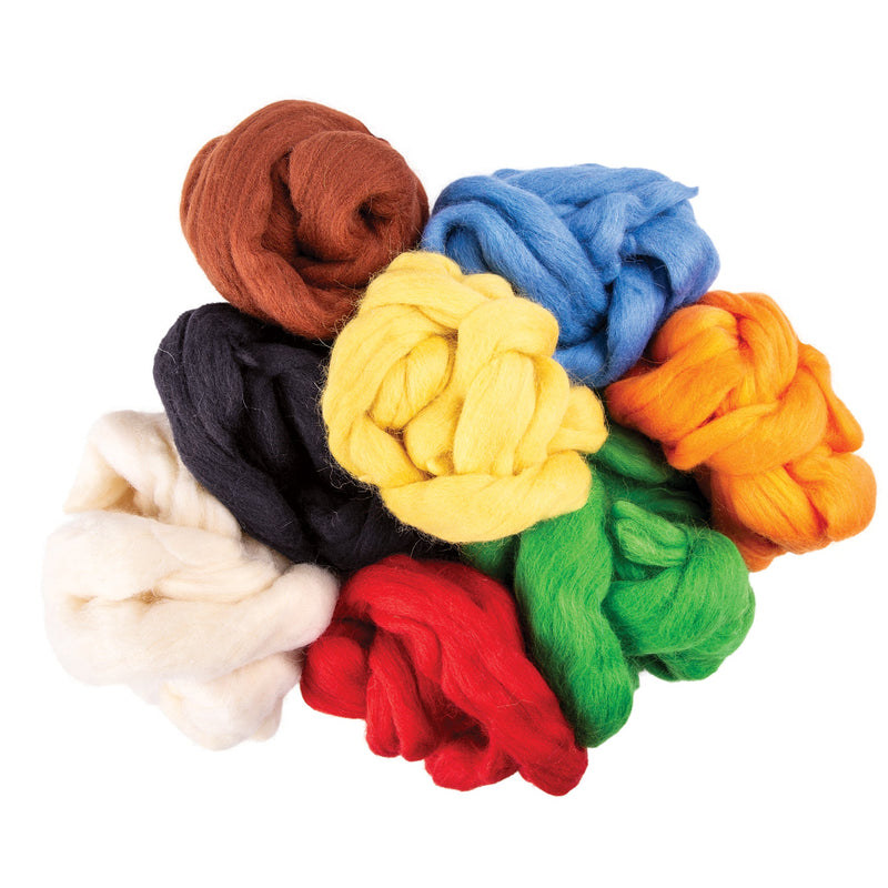 Zart Combed Wool Tops Assorted 8 Colours 400g 100 Percent Natural Wool-1