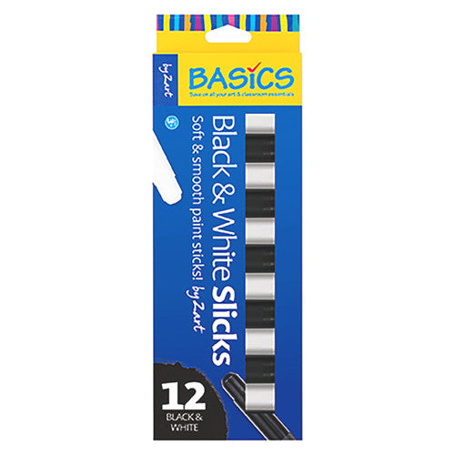 Creative School Supply Slicks Black and White by Zart Pack of 12