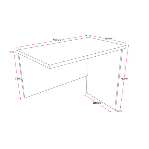 Rapidline Rapid Worker Open Slab End Workstation Return 900 x 450 x 730mm Beech / Ironstone