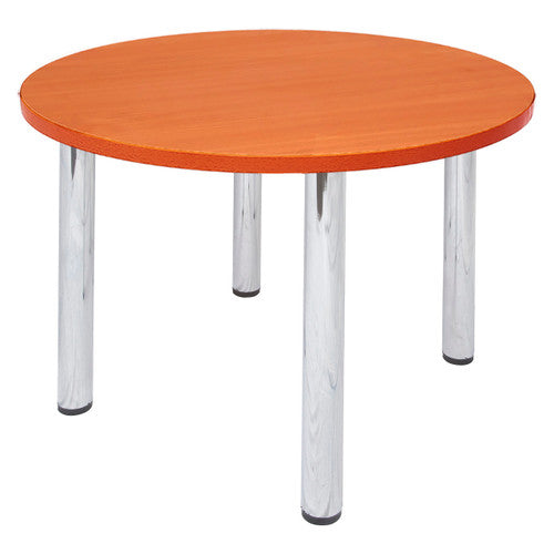 Rapidline Chrome 4 Leg Round Table 900 x 730mm Cherry