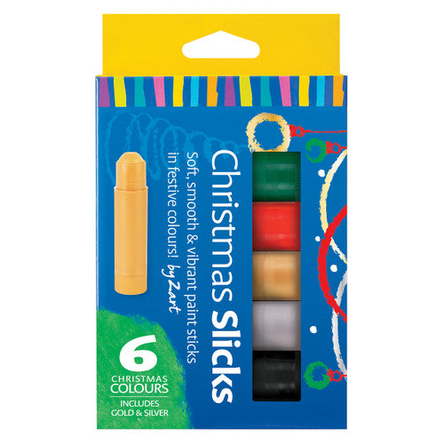 Creative School Supply Zart Slicks Christmas Colours Pack of 6