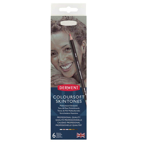Derwent Coloursoft Skintones Tin of 6 Box of 6