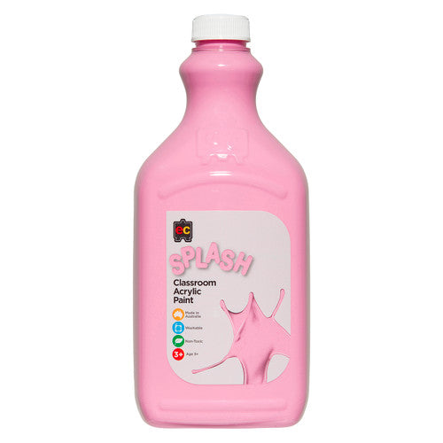 Educational Colours Splash Classroom Acrylic Paint 2L Cup Cake (Pink)