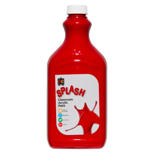 Educational Colours Splash Classroom Acrylic Paint 2L Poppy (Magenta)