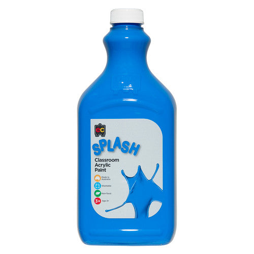 Educational Colours Splash Classroom Acrylic Paint 2L Sky (Cobalt)