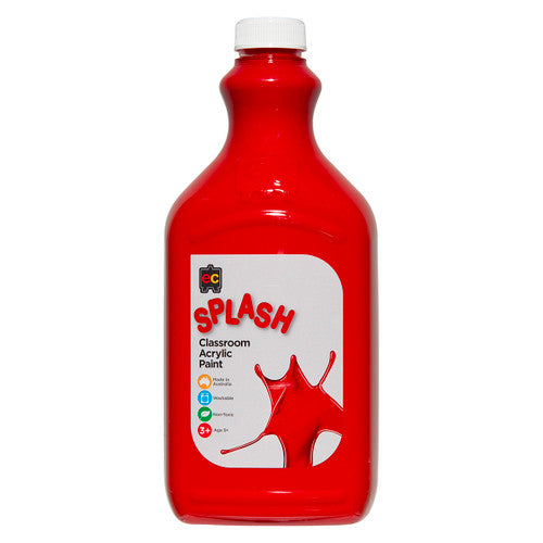Educational Colours Splash Classroom Acrylic Paint 2L Toffee Apple (Red)