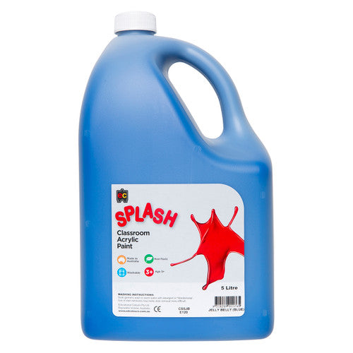 Educational Colours Splash Classroom Acrylic Paint 5L Jelly Belly (Blue)