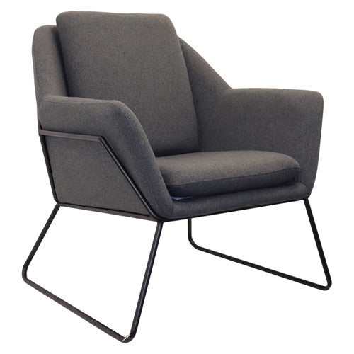 Rapidline Cardinal Single Seater Arm Chair Charcoal Ash