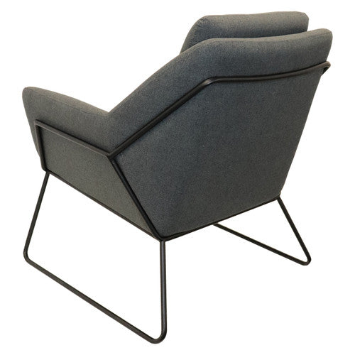 Rapidline Cardinal Single Seater Arm Chair Charcoal Ash