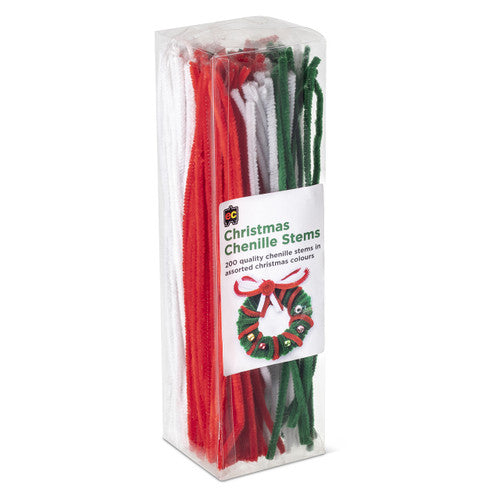 Educational Colours Christmas Chenille Stems Pack of 200