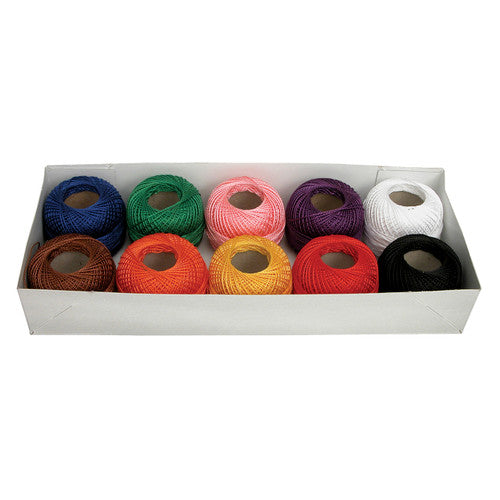 Creative School Supply Perle Cotton Thin #8 Assorted Pack of 10