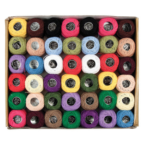 Creative School Supply Mini Perle Cotton Thin #8 Assorted Box of 42