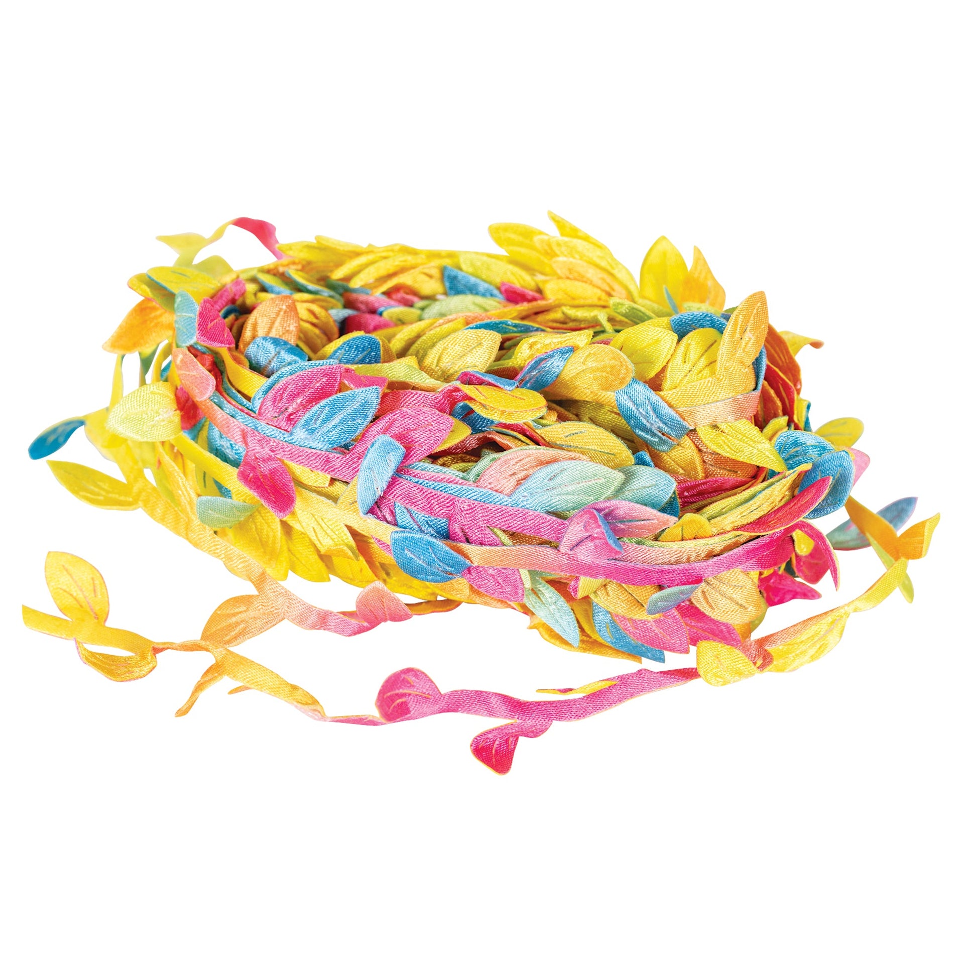 Zart Rainbow Leaf String 10 Metres Metallic Fabric Leaf Trim-1
