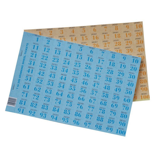 Chocolate Spinning Wheel Tickets 1 to 200