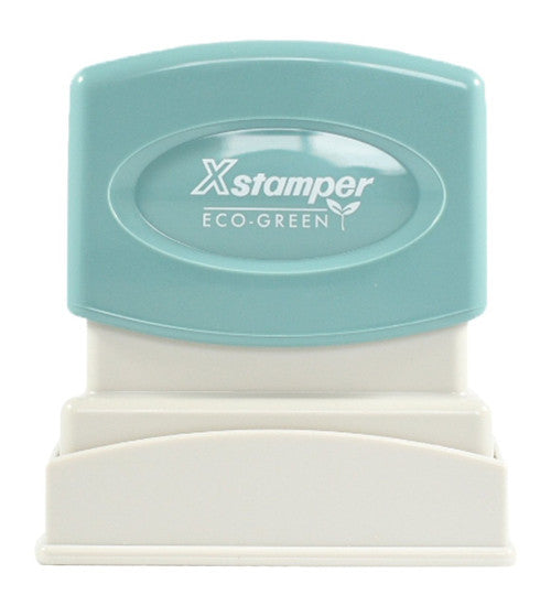 Xstamper Message Stamp 2 Colour Entered with Icon Blue/Red