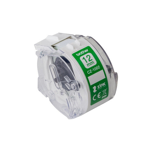 Brother CZ1002 Label Roll Tape Cassette 12mm x 5m White