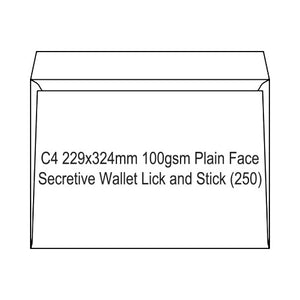 Candida C4 Envelopes 100gsm Plain Face Secretive Wallet Lick and Stick 229 x 324mm Box of 250 - image 1