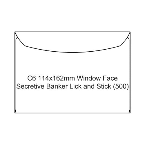 Candida C6 white window envelopes 114x162mm box of 500 front view