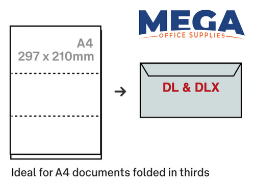 Close-up of DPID window on Candida DLX envelope showing 38x95mm window position