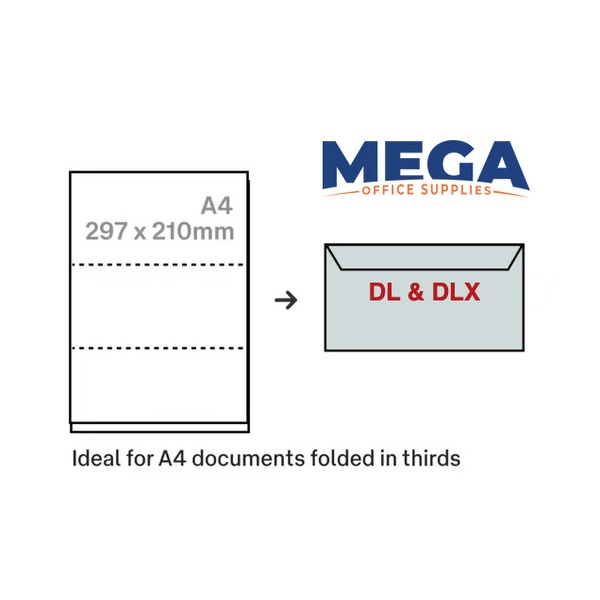 Candida DLX envelope lick-and-stick closure detail on white 80gsm banker envelope