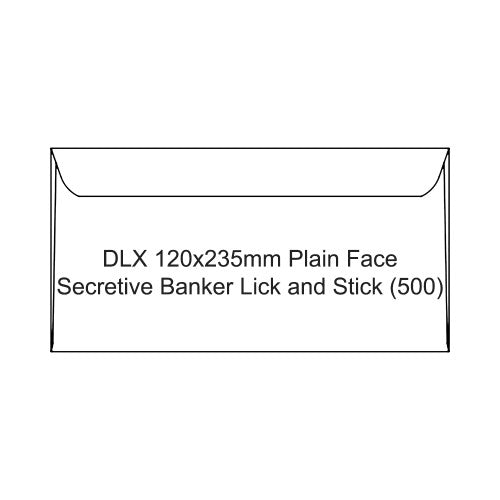 Candida DLX plain face secretive banker envelopes 120x235mm box of 500