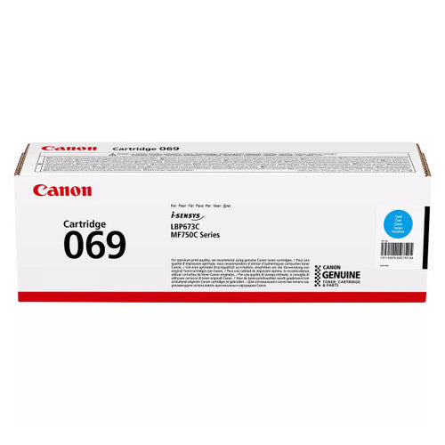 Canon 069 Cyan Toner Cartridge front view