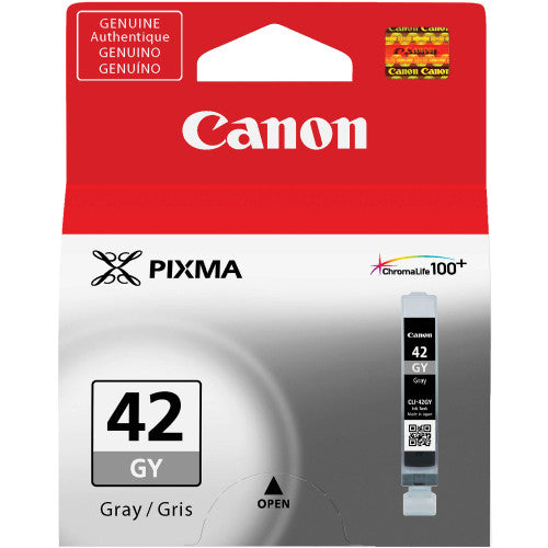 Canon CLI-42GY genuine grey ink cartridge for Pixma PRO-100 Series printers, 13ml, 70 A3+ page yield