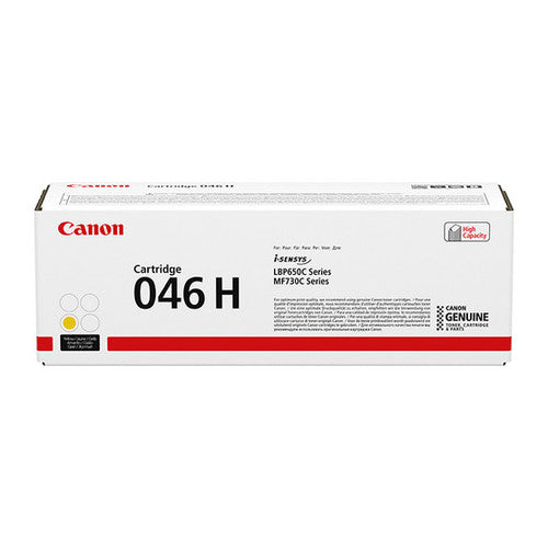 Canon CART046HY High Yield Yellow Toner Cartridge - genuine OEM laser toner for Canon printers