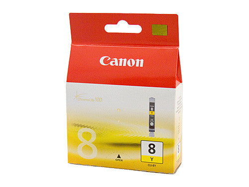 Canon CLI-8Y genuine yellow ink cartridge for Canon Pixma inkjet printers, 13ml 280-page yield