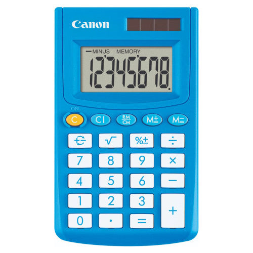 Canon LS270VIIIB blue 8-digit handheld calculator with large LCD display and durable keytops