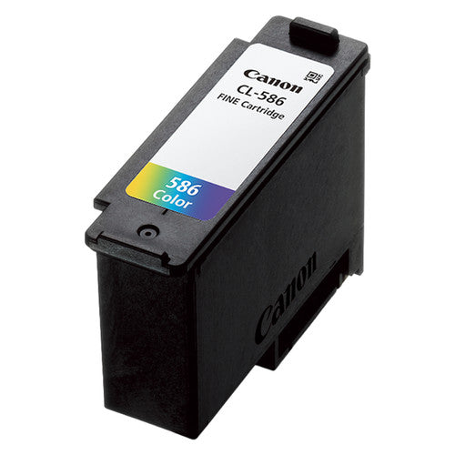 Canon CL-586 cyan magenta yellow ink cartridge front view
