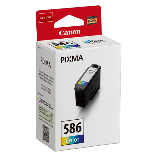 Genuine Canon CL-586 colour cartridge with 180-page yield